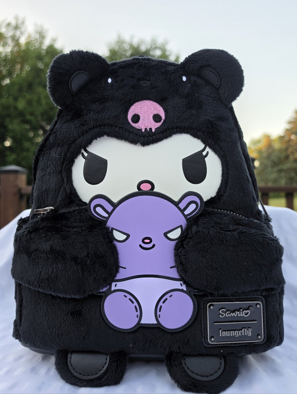 NWT Loungefly Sanrio Kuromi Bear Cosplay Mini Backpack-Glows In The Dark!